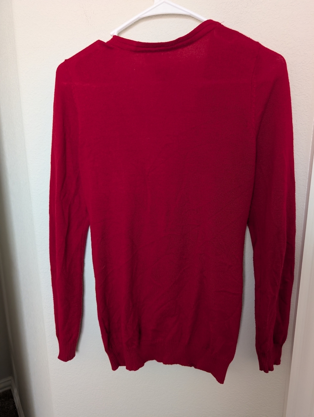 Red Buttoned Cardigan - Picture 2 of 3